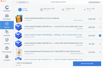 Big Files Finder 機能